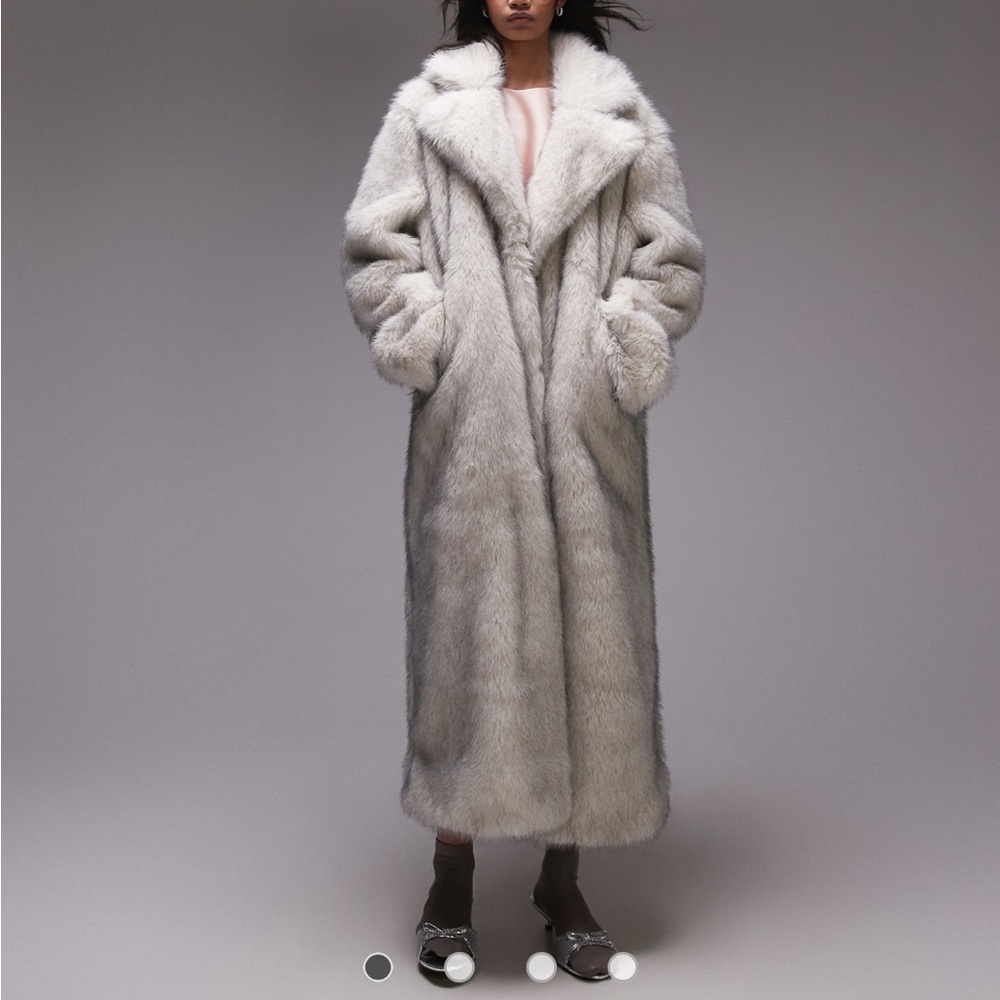 Topshop Long Fur Coat